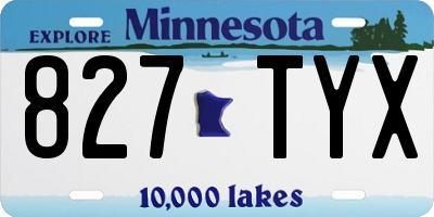 MN license plate 827TYX