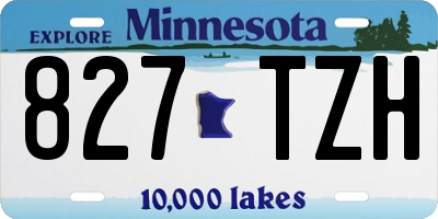 MN license plate 827TZH