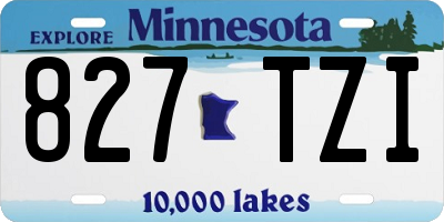 MN license plate 827TZI