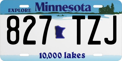 MN license plate 827TZJ