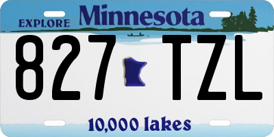 MN license plate 827TZL