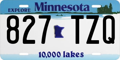 MN license plate 827TZQ