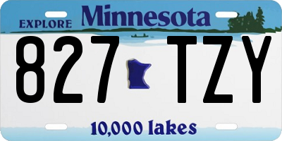 MN license plate 827TZY