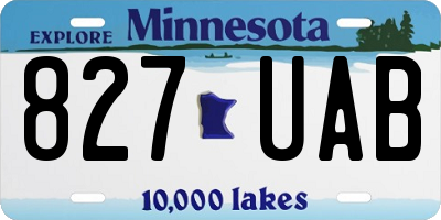 MN license plate 827UAB