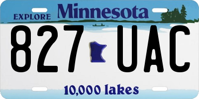 MN license plate 827UAC