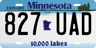 MN license plate 827UAD