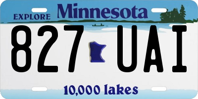 MN license plate 827UAI
