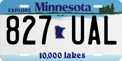 MN license plate 827UAL