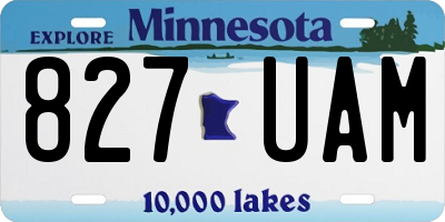 MN license plate 827UAM