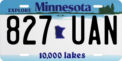 MN license plate 827UAN
