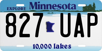 MN license plate 827UAP
