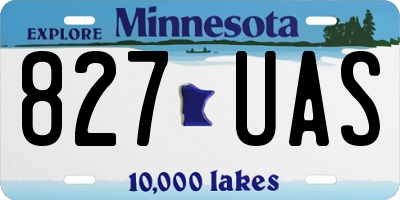 MN license plate 827UAS