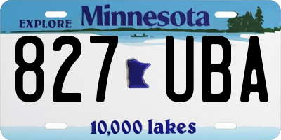 MN license plate 827UBA