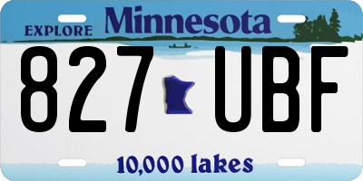MN license plate 827UBF