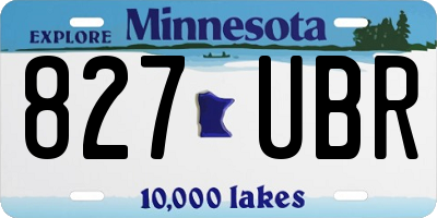MN license plate 827UBR