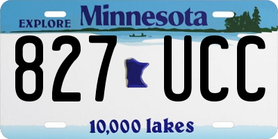 MN license plate 827UCC
