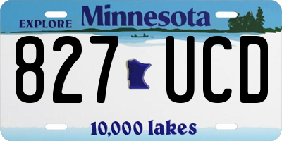 MN license plate 827UCD