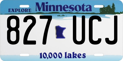 MN license plate 827UCJ
