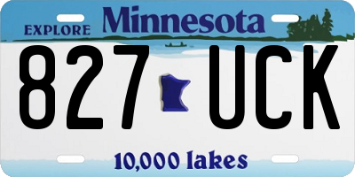MN license plate 827UCK