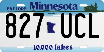 MN license plate 827UCL