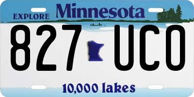 MN license plate 827UCO