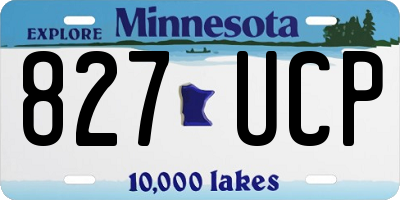 MN license plate 827UCP