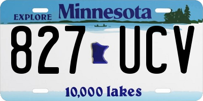 MN license plate 827UCV