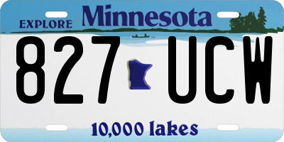 MN license plate 827UCW