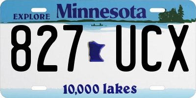 MN license plate 827UCX