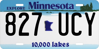 MN license plate 827UCY