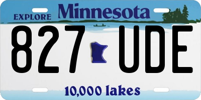 MN license plate 827UDE