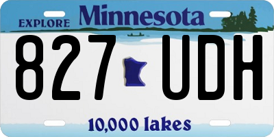 MN license plate 827UDH