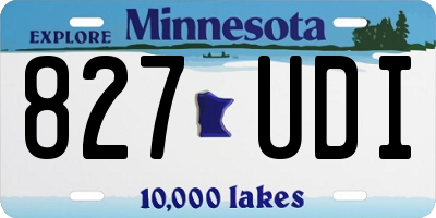 MN license plate 827UDI