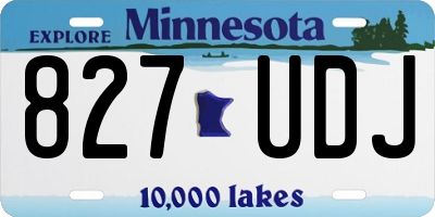 MN license plate 827UDJ