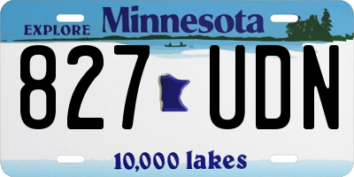 MN license plate 827UDN