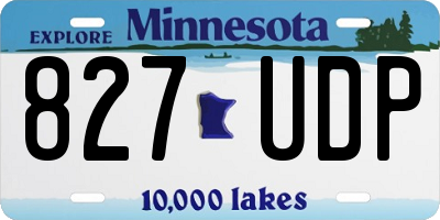 MN license plate 827UDP