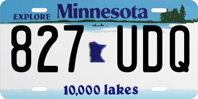 MN license plate 827UDQ
