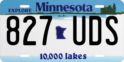 MN license plate 827UDS