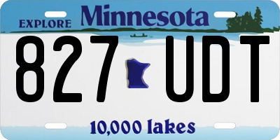 MN license plate 827UDT