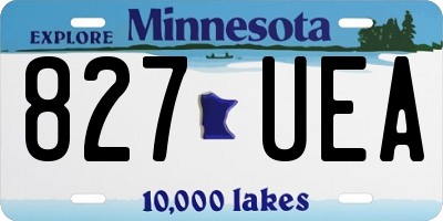 MN license plate 827UEA