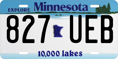 MN license plate 827UEB