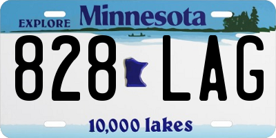 MN license plate 828LAG