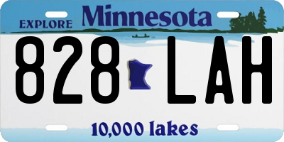 MN license plate 828LAH