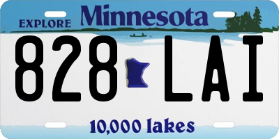 MN license plate 828LAI