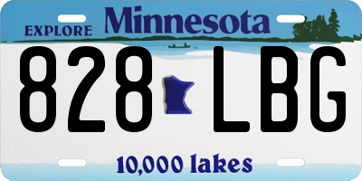 MN license plate 828LBG