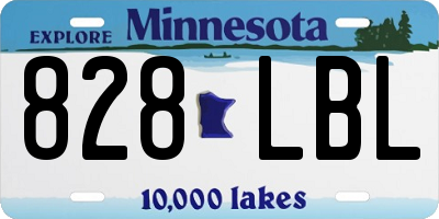MN license plate 828LBL