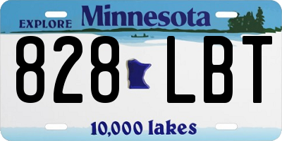 MN license plate 828LBT
