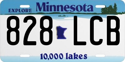 MN license plate 828LCB