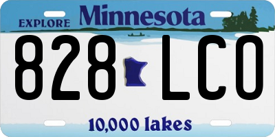 MN license plate 828LCO