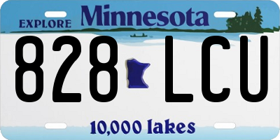 MN license plate 828LCU